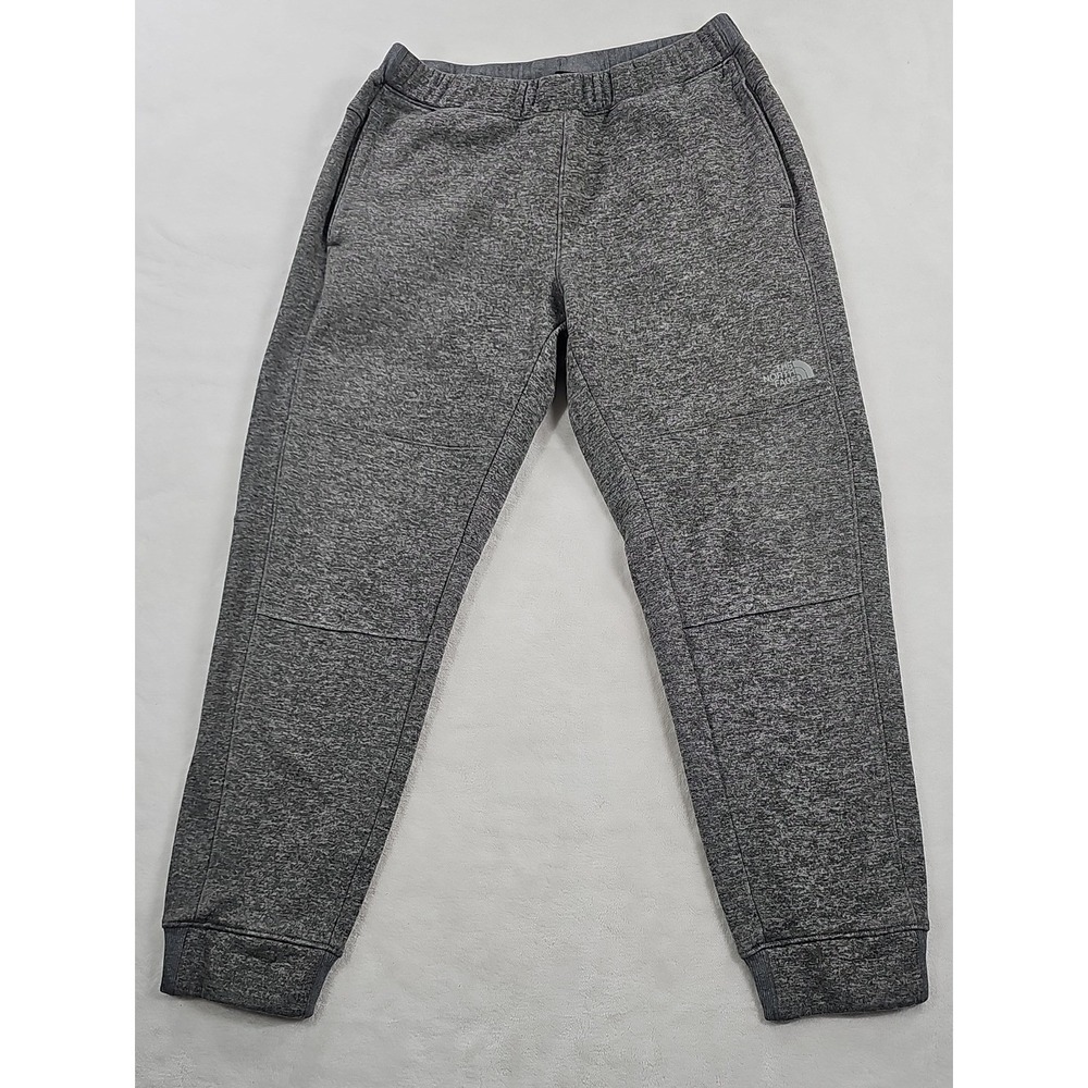 The North Face Mens Grey Fleece Joggers Medium Tapered Sweatpants NF0A3Y97